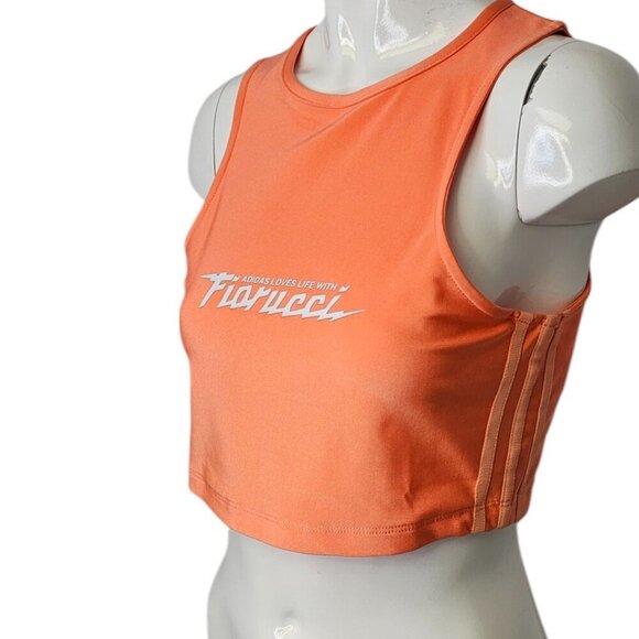 Adidas x Fiorucci Womens Crop Top, Orange, Athletic, Tank, Workout, Gym, Size M - Picture 4 of 7